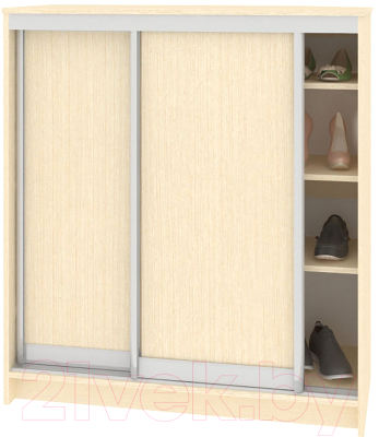 Шкаф для обуви Кортекс-мебель Сенатор ШК41 Классика ДСП (венге светлый)
