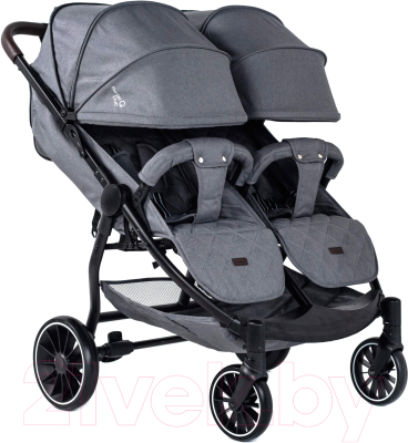 Детская прогулочная коляска Bubago Model Q Duo (Grey)