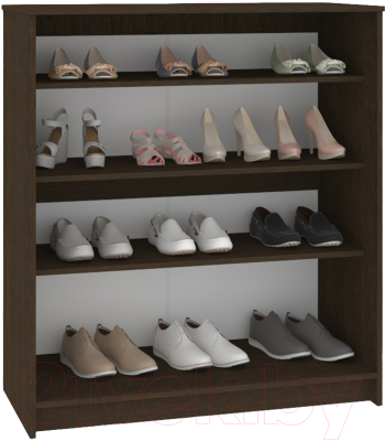 Шкаф для обуви Кортекс-мебель Сенатор ШК41 Классика ДСП с зеркалом (венге/дуб сонома)