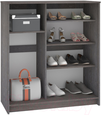 Шкаф для обуви Кортекс-мебель Сенатор ШК42 Классика ДСП (береза/дуб сонома)