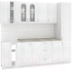 Готовая кухня Кортекс-мебель Корнелия Ретро 2.4м (ясень белый/марсель) - 