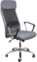 Кресло офисное Седия Ergo (ткань/сетка, серый/черный) - 