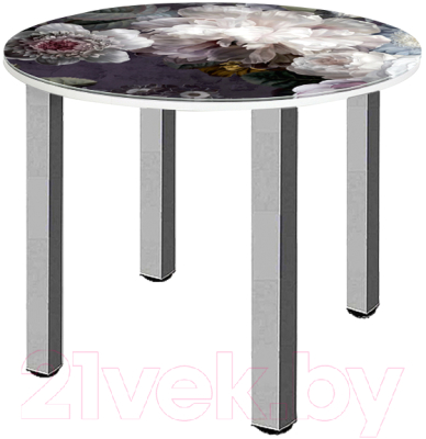 Обеденный стол Алмаз-Люкс СО-Д-10-13 (королевские пионы)