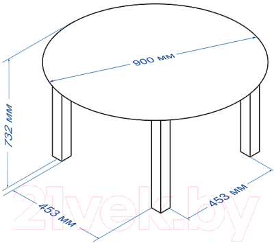 Обеденный стол Алмаз-Люкс СО-Д-10-13 (королевские пионы) - Схема