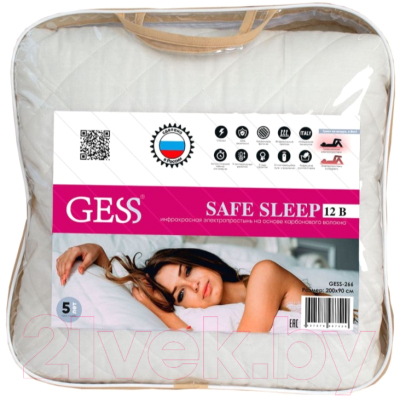 Электропростынь Gess Safe Sleep 12В / Gess-266