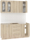 Кухонный гарнитур Кортекс-мебель Корнелия Ретро 1.6м без столешницы (дуб сонома) - 