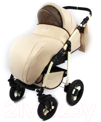 Детская универсальная коляска Ray Teresa Lux 2 в 1 (3/молочный/коричневый)
