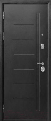 Входная дверь Гарда Троя серебро Maxi Белый ясень (86х205, левая)