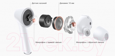 Беспроводные наушники Huawei FreeBuds 3i / WAL-CT025 (белый)