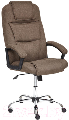 Кресло офисное Tetchair Bergamo ткань (хром/коричневый 3M7-147)