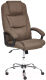 Кресло офисное Tetchair Bergamo ткань (хром/коричневый 3M7-147) - 