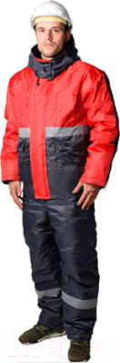 Комплект рабочей одежды ТД Артекс Новатор утепленный (р-р 48-50/170-176, оксфорд, серый/красный)
