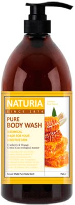 Гель для душа Evas Naturia Pure Body Wash Honey & White Lily (750мл)
