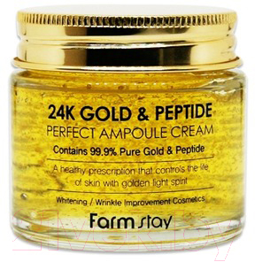 Крем для лица FarmStay Ампульный с золотом и пептидами (80мл)