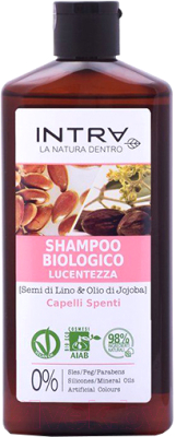 Шампунь для волос Intra Для тусклых волос придающий блеск семена льна и масло жожоба (250мл)