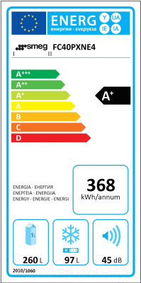 Холодильник с морозильником Smeg FC40PXNE4