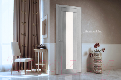 Дверь межкомнатная el'Porta 3D-Graf Порта-25 60x200 (Grey)