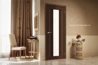 Дверь межкомнатная el'Porta 3D-Graf Порта-25 80x200 (Wenge)
