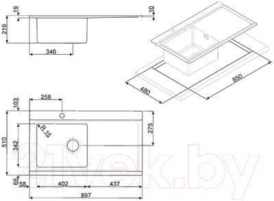 Мойка кухонная Smeg LRX901S