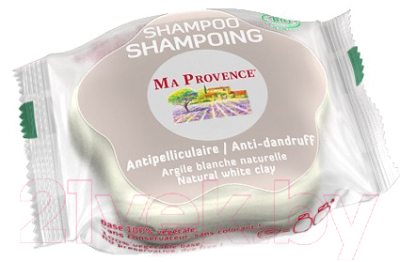 Твердый шампунь для волос Ma Provence Белая глина против перхоти (85г)