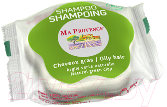 Твердый шампунь для волос Ma Provence Зеленая глина для жирных волос (85г)
