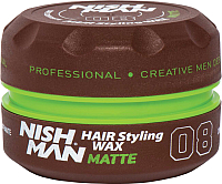 Воск для укладки волос NishMan Matte 08 (150мл) - 