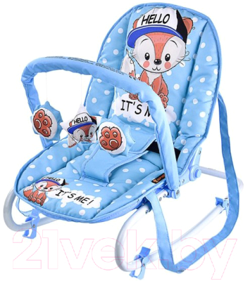 Детский шезлонг Lorelli Top Relax Blue Baby Fox (10110021820)