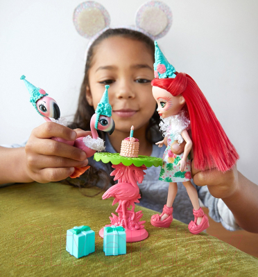 Кукла с аксессуарами Mattel Enchantimals Праздник Фламинго / FCC62/FCG79