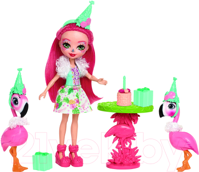 Кукла с аксессуарами Mattel Enchantimals Праздник Фламинго / FCC62/FCG79