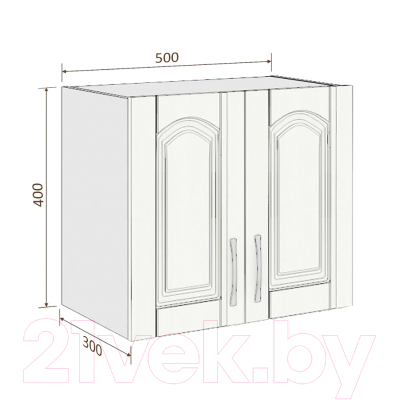 Шкаф под вытяжку Кортекс-мебель Корнелия Ретро ВШ50г-400 (венге светлый)
