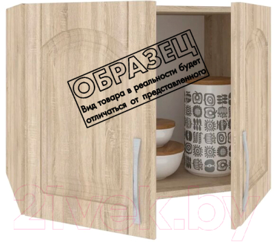 Шкаф под вытяжку Кортекс-мебель Корнелия Ретро ВШ50г-400 (ясень белый)