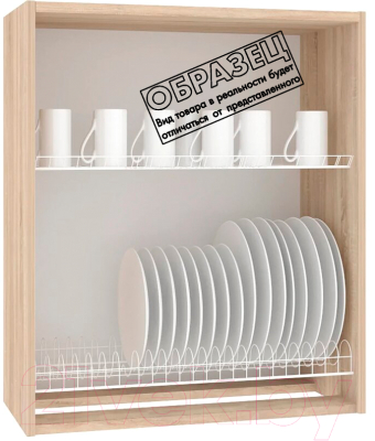 Шкаф навесной для кухни Кортекс-мебель Корнелия Ретро ВШ60с (венге светлый)
