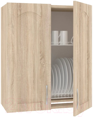 Шкаф навесной для кухни Кортекс-мебель Корнелия Ретро ВШ60с (дуб сонома)