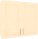 Шкаф навесной для кухни Кортекс-мебель Корнелия Ретро ВШ80 (венге светлый) - 