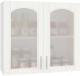 Шкаф навесной для кухни Кортекс-мебель Корнелия Ретро ВШ80ст (ясень белый) - 