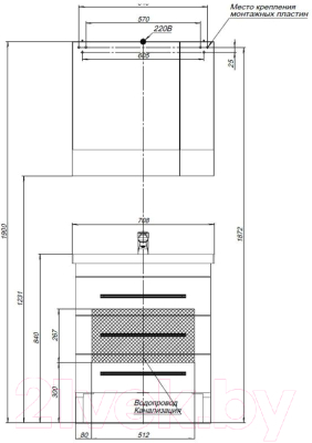 Тумба с умывальником Aquanet Сиена 70 / 212571 (3 ящика)