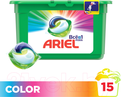 Капсулы для стирки Ariel Color (Автомат, 15x23.8г)