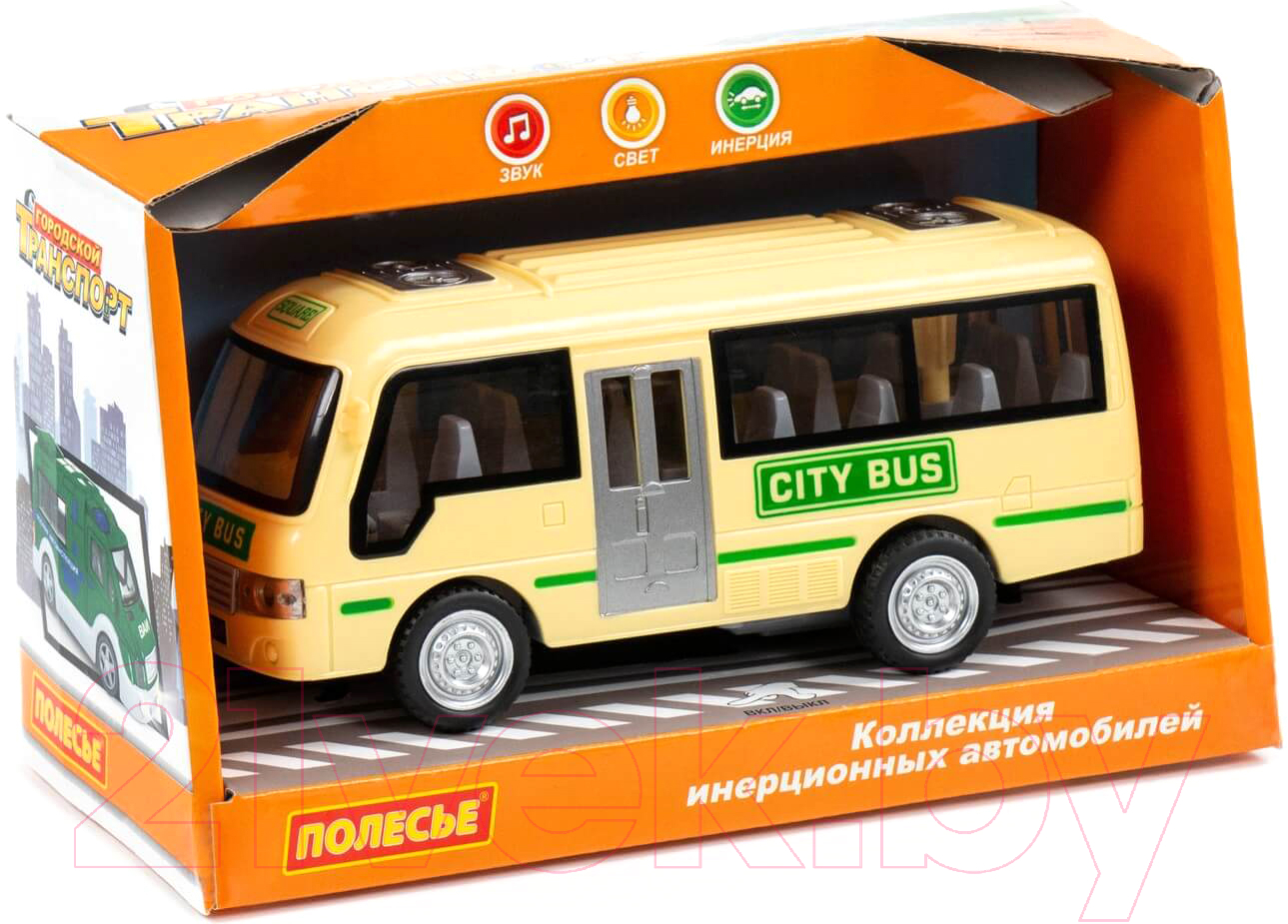 Автобус игрушечный Полесье Городской / 78964 (инерционный) — фото 9