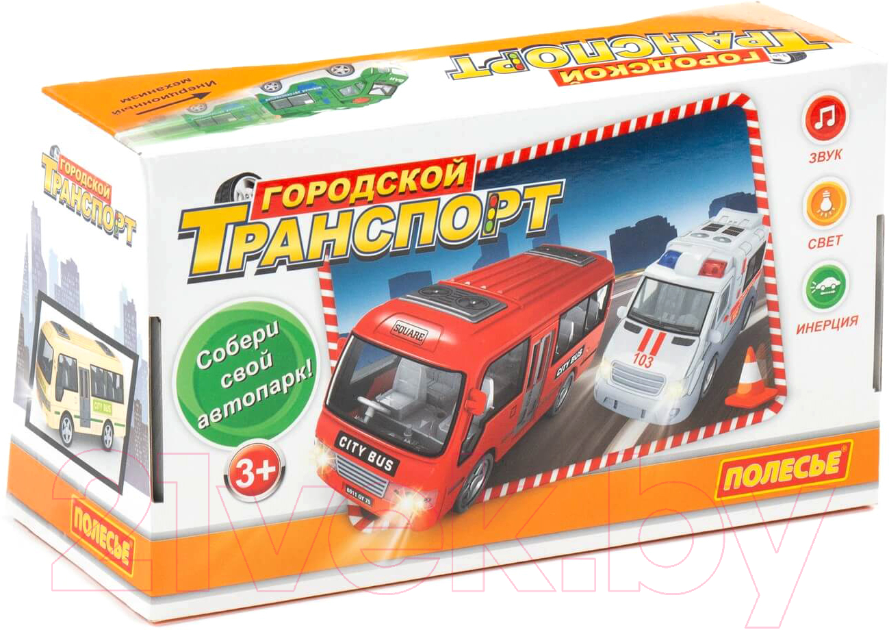 Автобус игрушечный Полесье Городской / 78964 (инерционный) — фото 11
