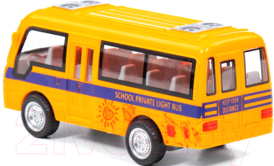 Автобус игрушечный Полесье Школьный инерционный со звуком и светом / 78971