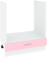 Шкаф под духовку Кортекс-мебель Корнелия Лира НШ60д (розовый) - 