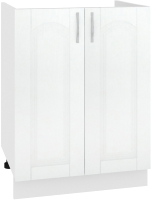 Шкаф под мойку Кортекс-мебель Корнелия Ретро НШ60м (ясень белый) - 