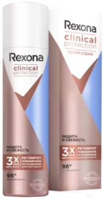 Антиперспирант-спрей Rexona Clinical Protection защита и свежесть (150мл)
