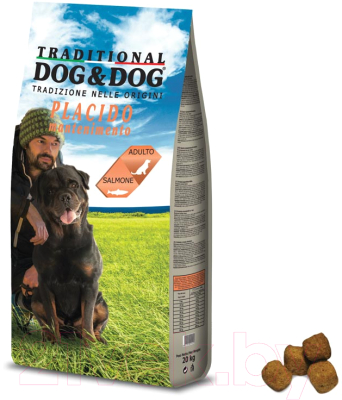 Сухой корм для собак Gheda Petfood Dog&Dog Placido Mantenimento с лососем (20кг)