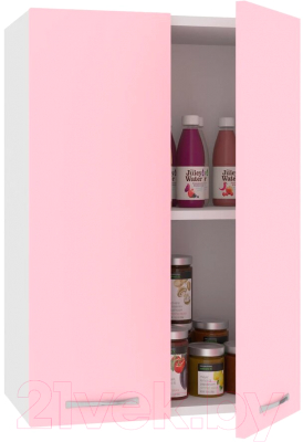 Шкаф навесной для кухни Кортекс-мебель Корнелия Лира ВШ50 (розовый)