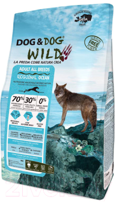 Сухой корм для собак Gheda Petfood Dog&Dog Wild Regional Ocean с океанической рыбой и лососем (12кг)