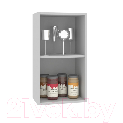 Шкаф навесной для кухни Кортекс-мебель Корнелия Мара ВШ40 (серый)