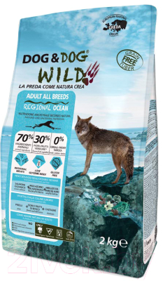 Сухой корм для собак Gheda Petfood Dog&Dog Wild Regional Ocean с океанической рыбой и лососем (2кг)