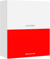 Шкаф навесной для кухни Кортекс-мебель Корнелия Мара ВШ60-2г (белый/красный) - 