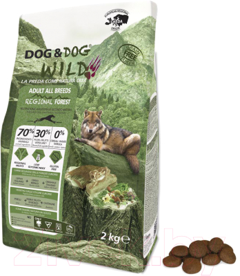 Сухой корм для собак Gheda Petfood Dog&Dog Wild Regional Forest со свининой, кабаном и оленем (2кг)